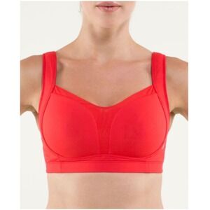 Lululemon Ta Ta Tamer II Sports Bra 34D Love Red High Support Adjustable Running